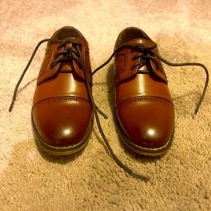 Boys Stacy Adams Dickinson Cap Toe Oxford Shoes Brown. Adorable little boy shoes